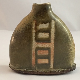 Flask, Wood fired stoneware
